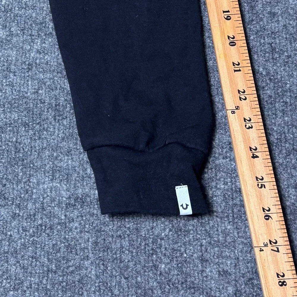 True Religion‎ Colorblock Hoodie Men's Medium Mixed Media Black Tan Pullover
